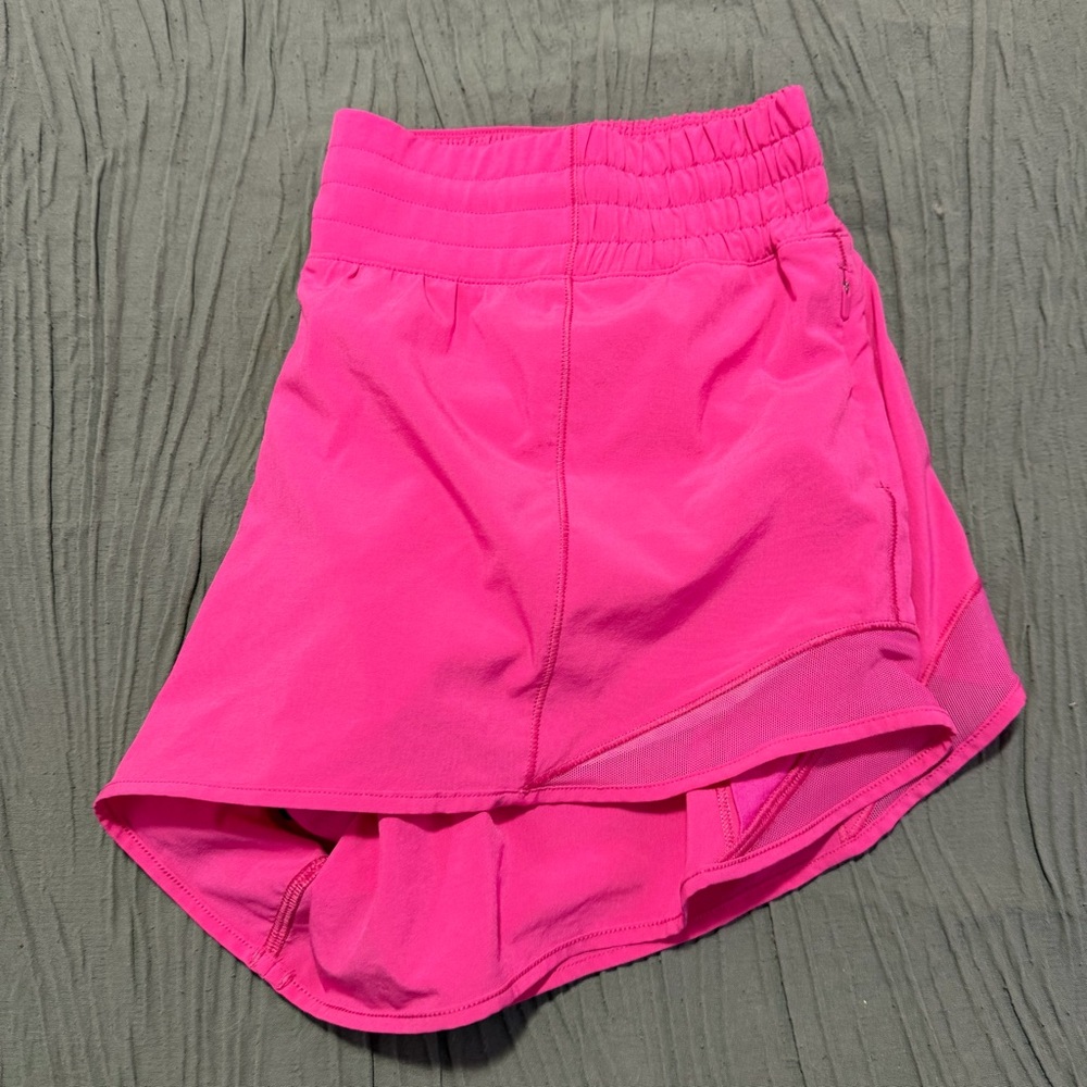 Lululemon Athletica Sonic Pink hotty hot shorts
